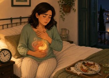 Cuando cenas muy tarde, el cuerpo hace la digestión al ir a dormir, lo que puede empeorar el descanso y el reflujo