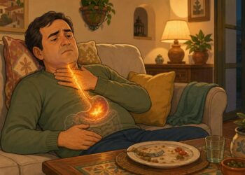 Cuando te acuestas enseguida después de comer, la digestión se hace más lenta y el ácido puede subir hacia la garganta, lo que provoca acidez o malestar