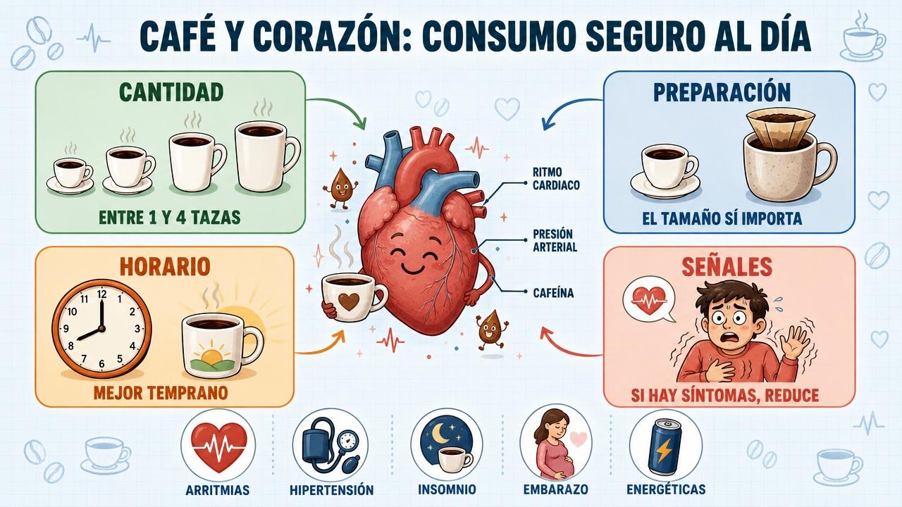 Cuatro claves para tomar café sin perjudicar el corazón.