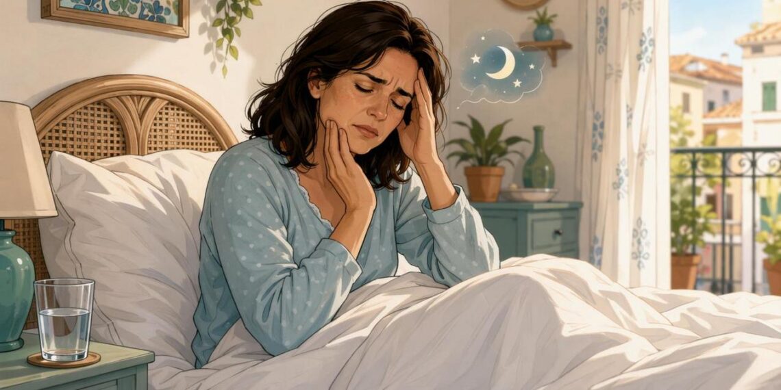 Despertar con dolor de mandíbula y de cabeza con frecuencia puede ser uno de los primeros signos de bruxismo nocturno