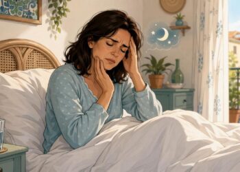 Despertar con dolor de mandíbula y de cabeza con frecuencia puede ser uno de los primeros signos de bruxismo nocturno