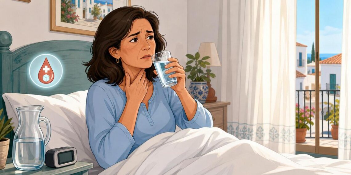 Despertar con mucha sed y la boca seca por la mañana puede ser uno de los primeros signos de azúcar alto en sangre