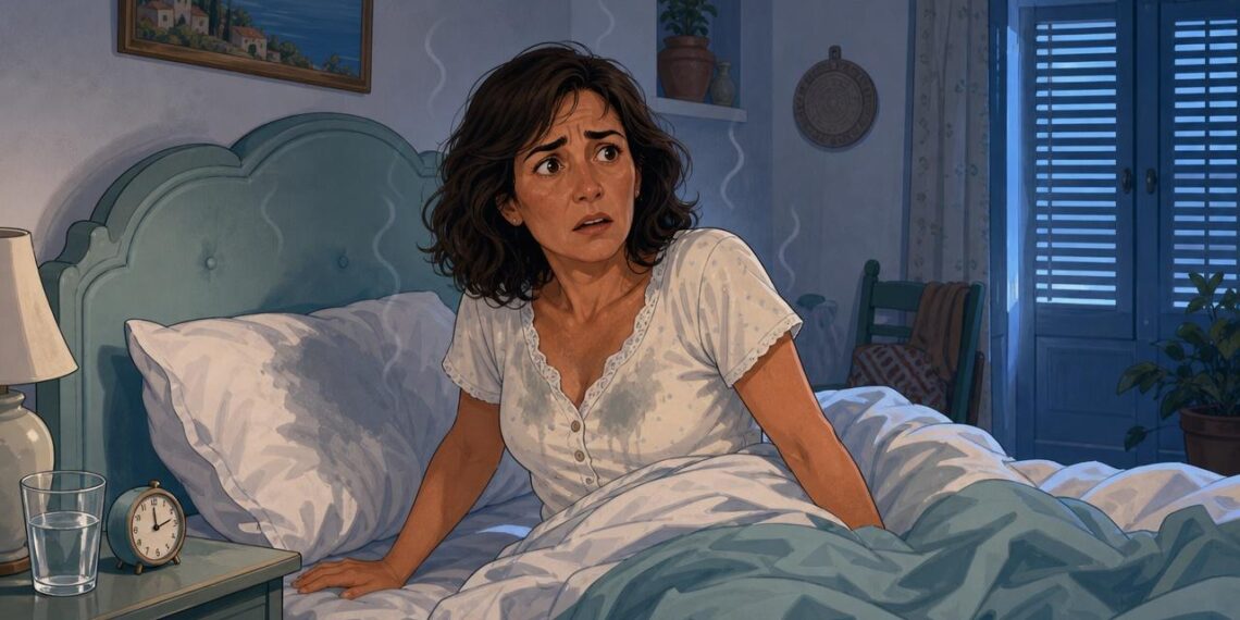 Despertarse empapado en sudor durante la noche con frecuencia puede ser una de las primeras señales de un desequilibrio hormonal o de la tiroides
