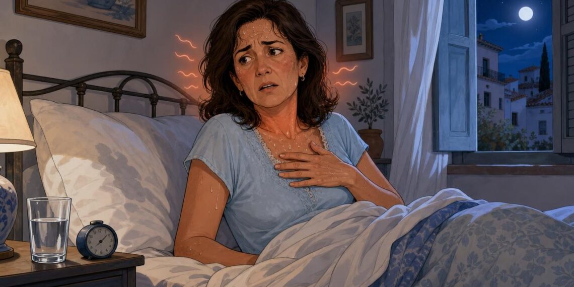 Despertarse sudando en exceso durante la noche con frecuencia puede ser una de las primeras señales de un desequilibrio hormonal o de la tiroides