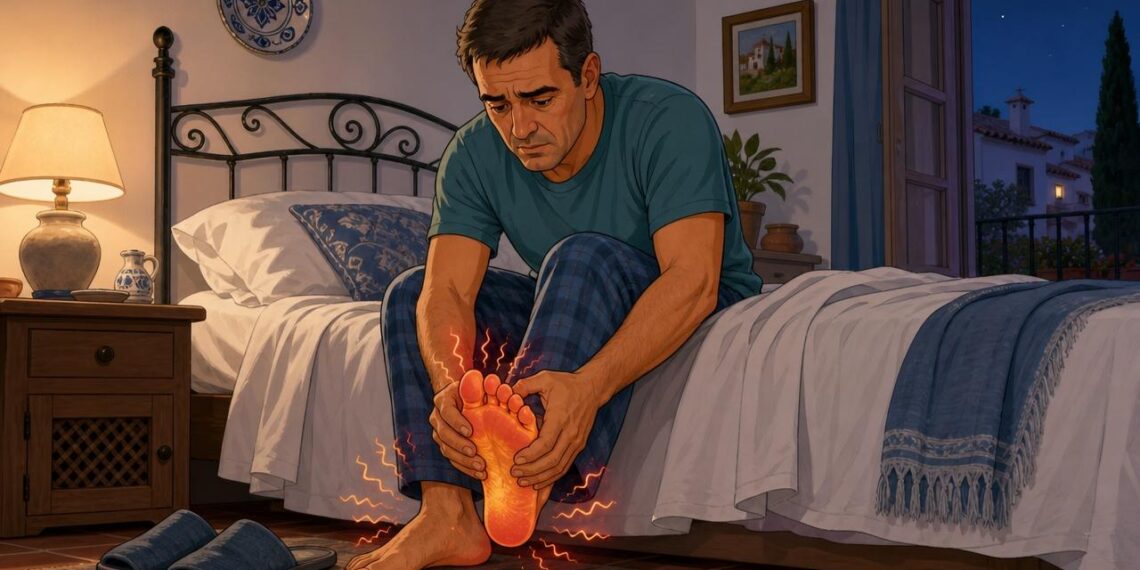 El hormigueo y el dolor ardiente en los pies con frecuencia puede ser una de las primeras señales de diabetes tipo 2 que pasa desapercibida