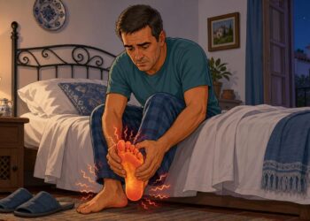 El hormigueo y el dolor ardiente en los pies con frecuencia puede ser una de las primeras señales de diabetes tipo 2 que pasa desapercibida