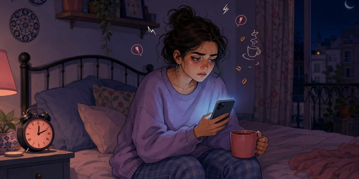 El insomnio no se debe solo al estrés, sino, en muchos casos, al exceso de cafeína acumulada y a la exposición a pantallas por la noche