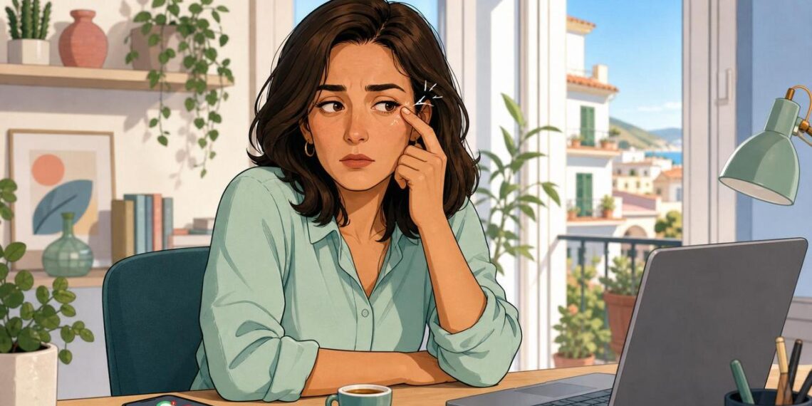 El párpado que tiembla solo no siempre es cansancio: a veces es por estrés, exceso de cafeína o falta de magnesio