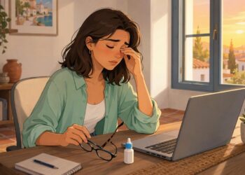 El picor y el enrojecimiento en los ojos al final del día no siempre es sueño: a veces es sequedad ocular por las pantallas