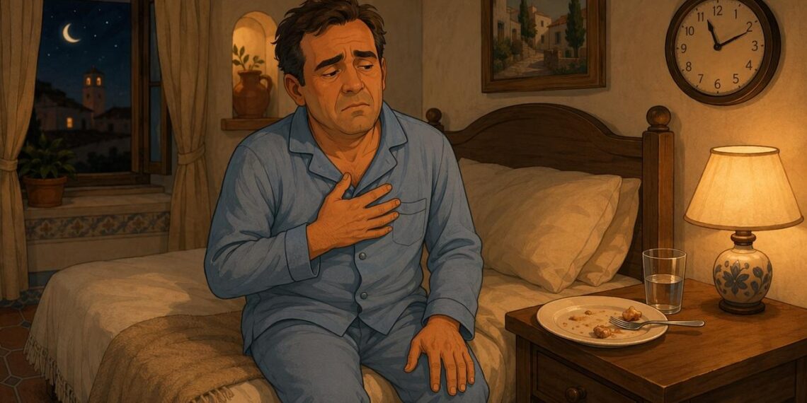 El reflujo y la acidez por la noche no se deben solo a la cena copiosa, sino también al horario en que se come