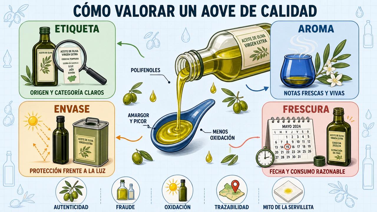 Etiqueta, aroma, envase y frescura orientan mejor que cualquier truco casero.