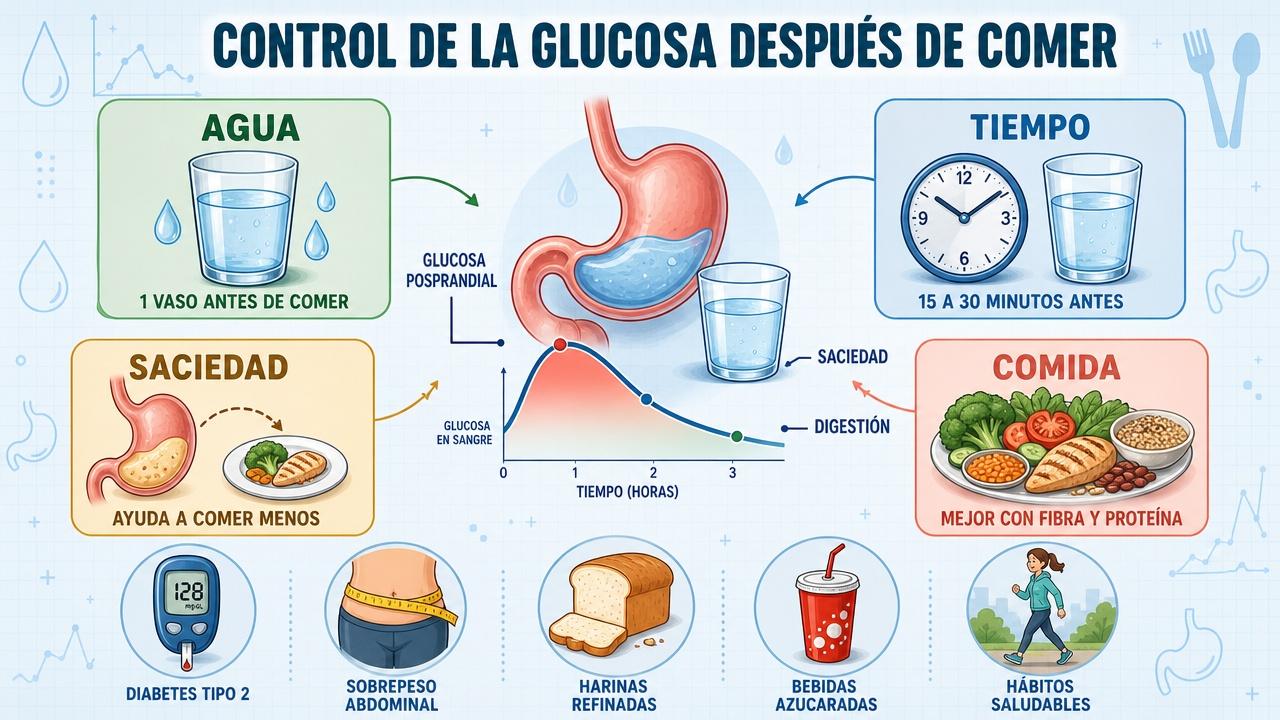 Agua, tiempo, saciedad y calidad de la comida: pilares clave.