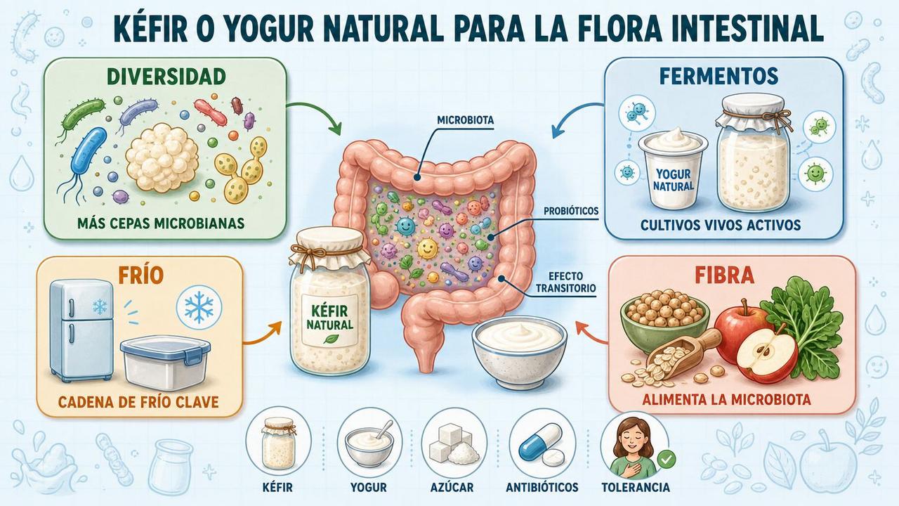 Diversidad, fermentos, frío y fibra influyen en la flora intestinal.