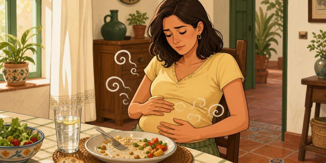 La hinchazón abdominal después de comer no siempre se debe a lo que comes, sino en muchos casos a la velocidad al comer o a la microbiota