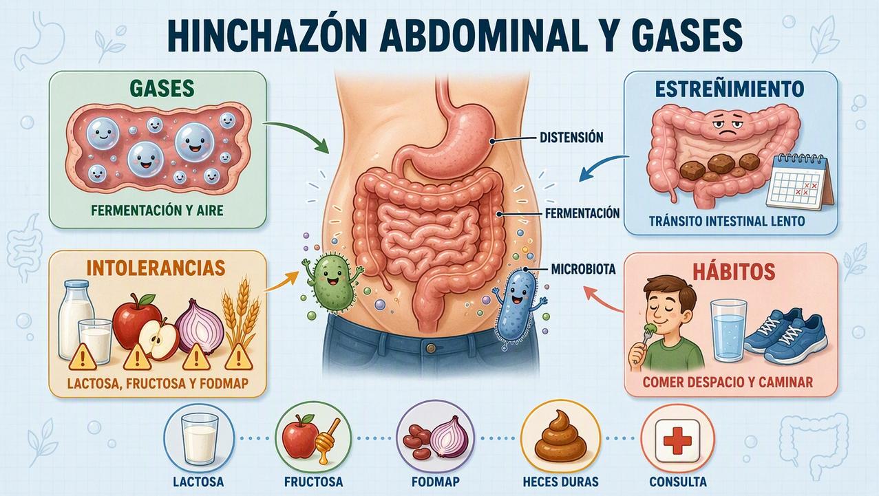 Gases, estreñimiento, intolerancias y hábitos: cuatro claves de la distensión.