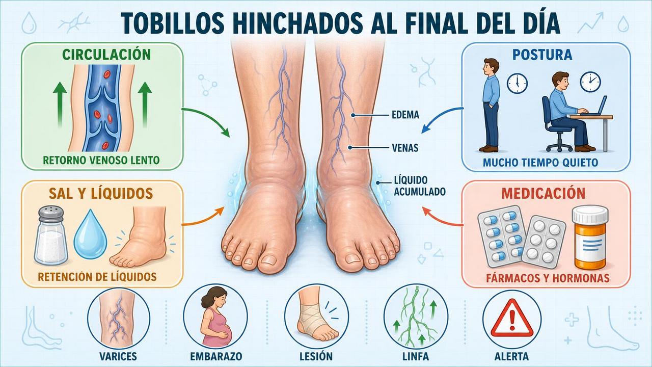 Circulación, postura, sal y medicación: claves para revisar el edema.