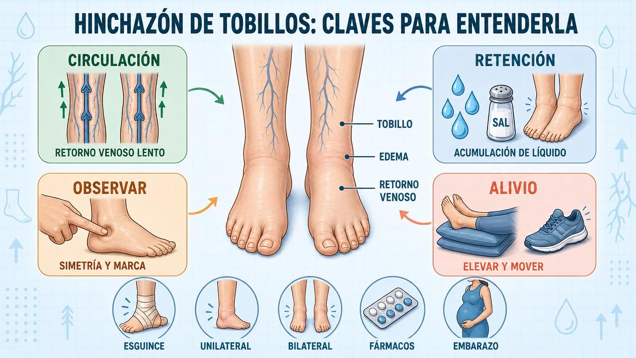 Circulación, retención, observación y alivio: pilares para entender el edema.