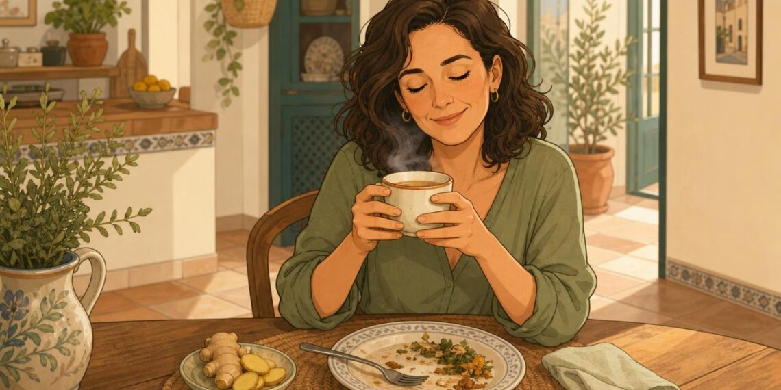 La infusión de jengibre que puede ayudar a aliviar las digestiones pesadas y las náuseas de forma natural