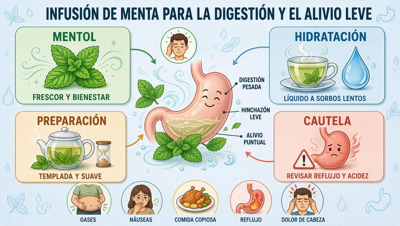 Mentol, hidratación, preparación adecuada y cautela resumen sus principales beneficios y límites.