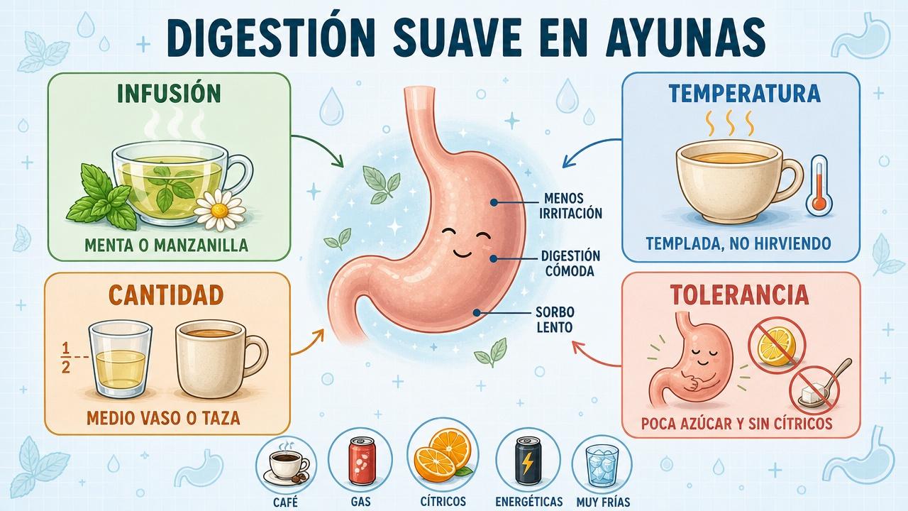 Infusión, temperatura, cantidad y tolerancia: claves para cuidar la digestión.