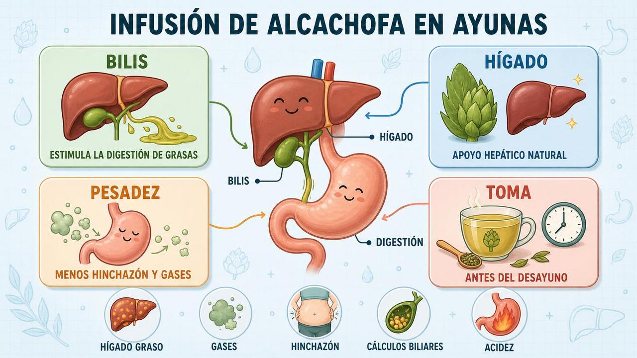 Bilis, hígado, pesadez y toma correcta: claves de esta infusión.
