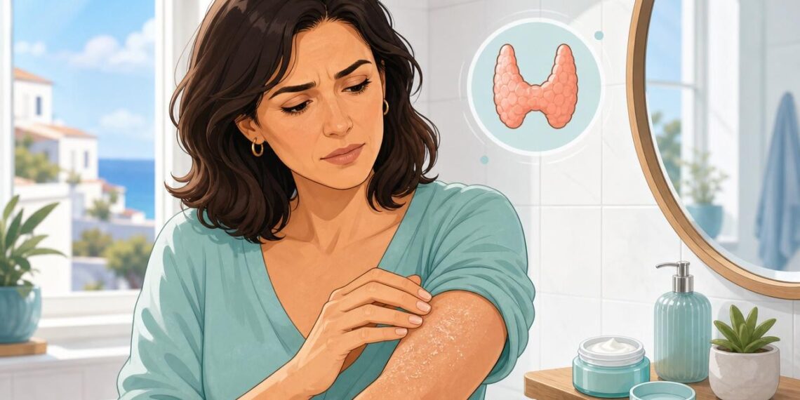 La piel muy seca y con descamación no siempre es falta de crema, sino, en muchos casos, señal de tiroides lenta o falta de omega-3