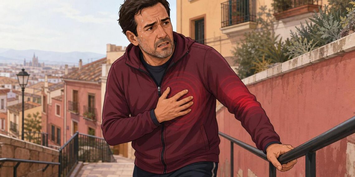 La presión o el peso en el pecho al hacer esfuerzo no siempre es cansancio, y conviene diferenciarlo de una angina para no retrasar la atención médica