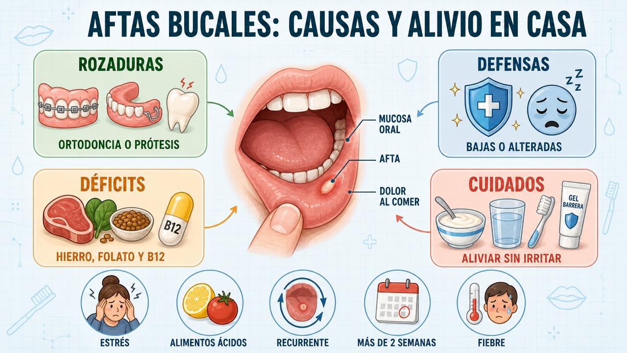 Rozaduras, defensas, déficits y cuidados clave para entender las aftas.