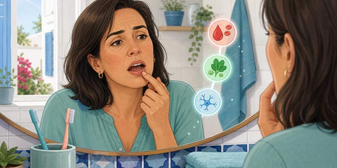 Las llagas y aftas que aparecen con frecuencia en la boca pueden ser una pista olvidada de deficiencia de hierro, ácido fólico o vitamina B12