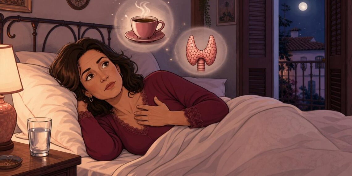 Las palpitaciones al acostarse no siempre son ansiedad: pueden ser señal de tiroides acelerada o exceso de cafeína
