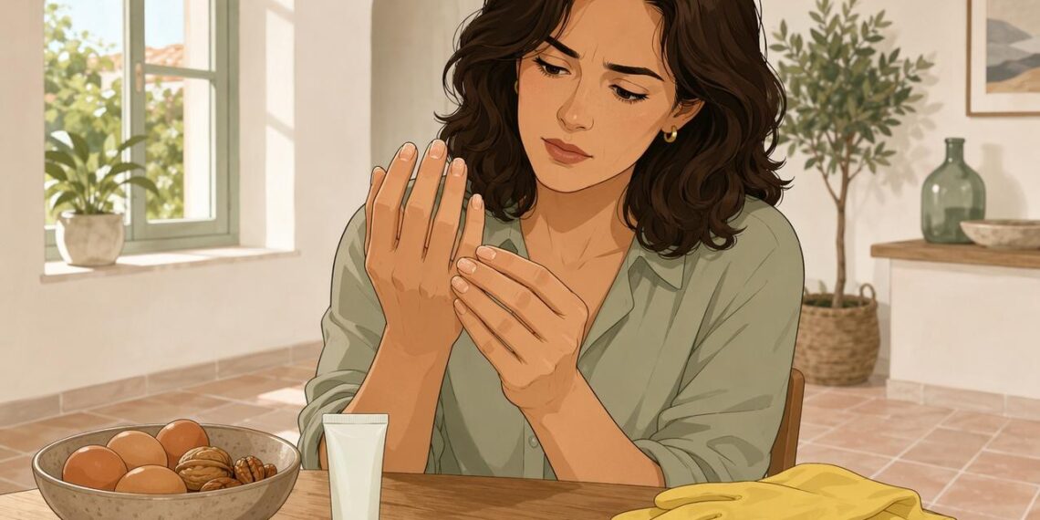 Las uñas quebradizas y con estrías no se deben solo a la edad, sino al déficit de biotina, hierro y zinc
