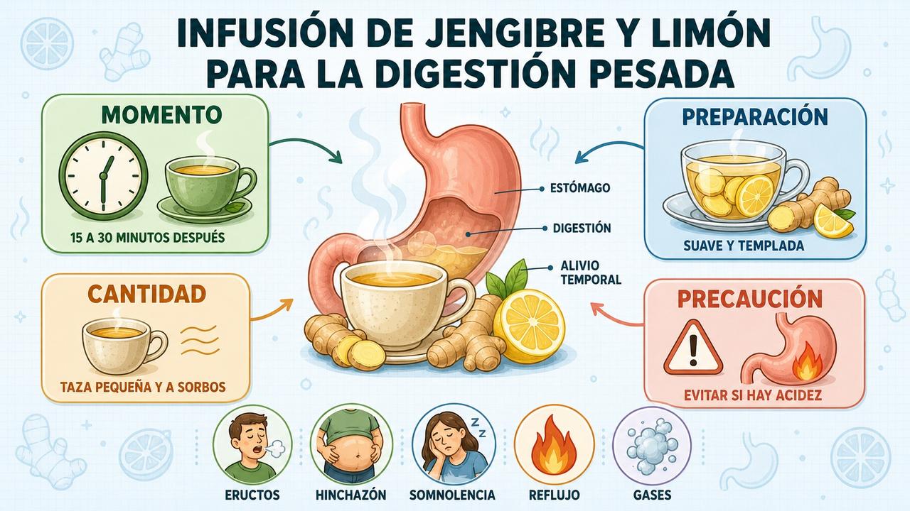Horario, preparación, cantidad y precauciones para tomar jengibre con limón.
