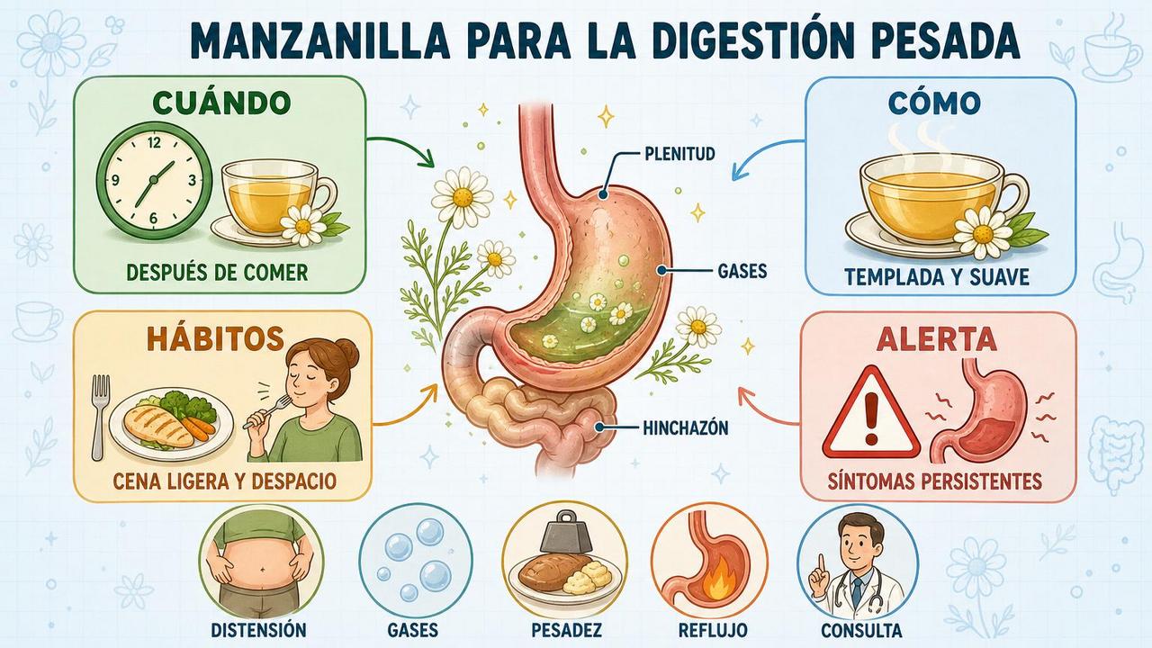 Horario, preparación, hábitos y señales de alerta para digestiones pesadas.