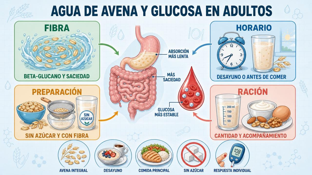 Fibra, horario, preparación y ración: claves para tomar agua de avena.