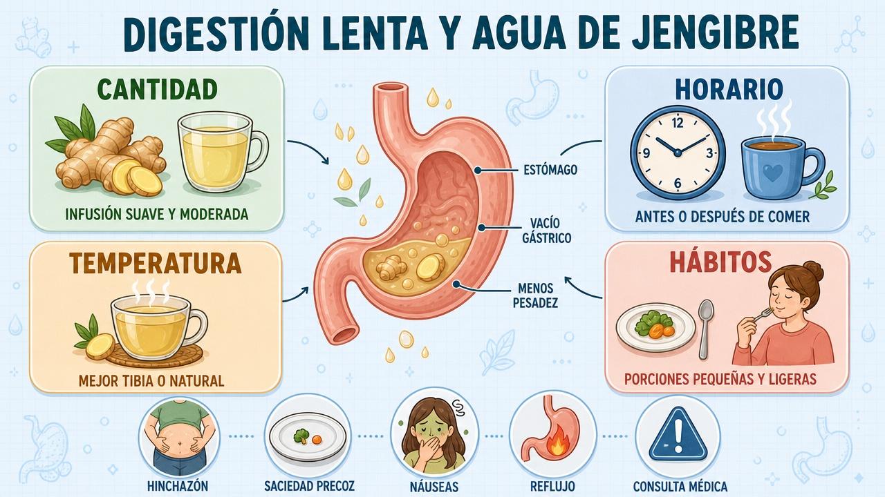 Cantidad, horario, temperatura y hábitos clave para tolerar mejor el jengibre.