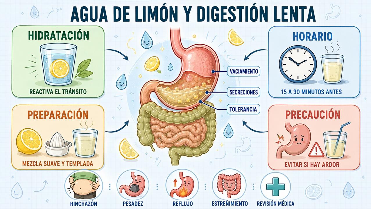Hidratación, horario, preparación y precauciones para usar agua de limón.