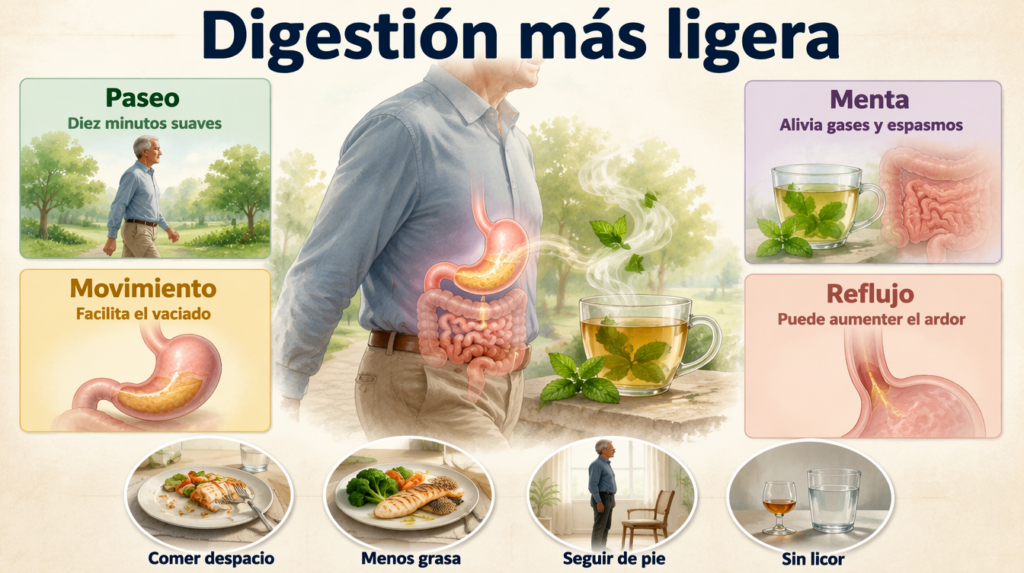 Xícara de chá quente cercada por ervas naturais como camomila, hortelã e gengibre.