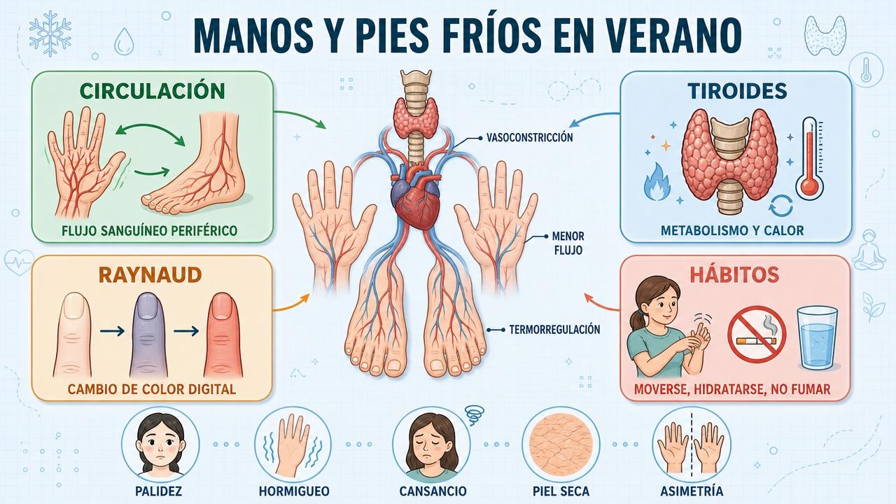 Circulación, tiroides, Raynaud y hábitos: claves para entender este síntoma.