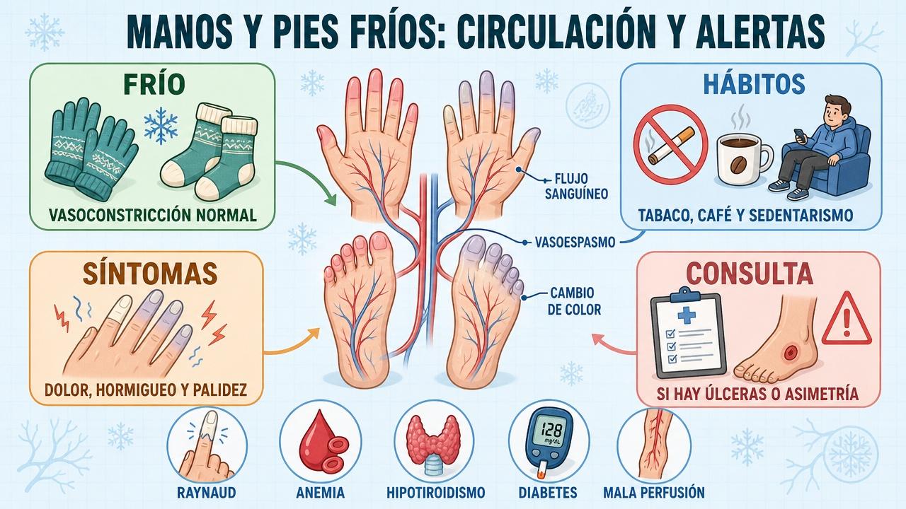 Frío, hábitos, síntomas y consulta: claves para entender la mala perfusión.