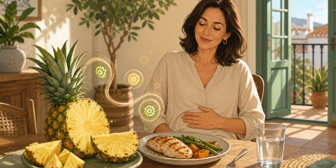 Piña y digestión: lo que dice la evidencia sobre la bromelina y la inflamación después de las comidas