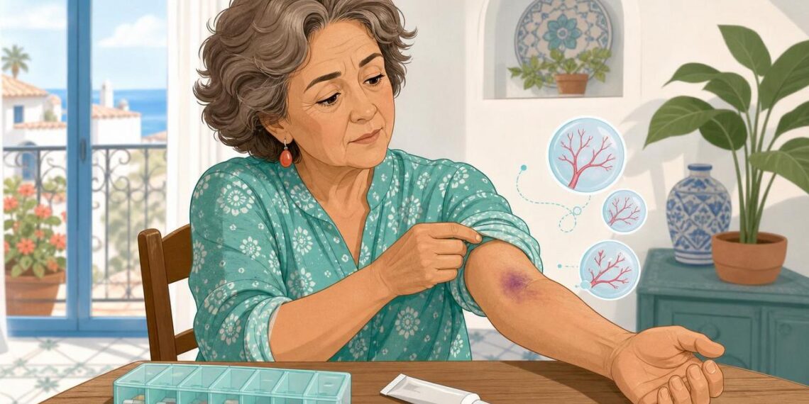 Que te salgan moratones con facilidad no siempre es por golpes: a veces se relaciona con la edad, la piel fina o ciertos medicamentos