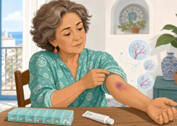 Que te salgan moratones con facilidad no siempre es por golpes: a veces se relaciona con la edad, la piel fina o ciertos medicamentos