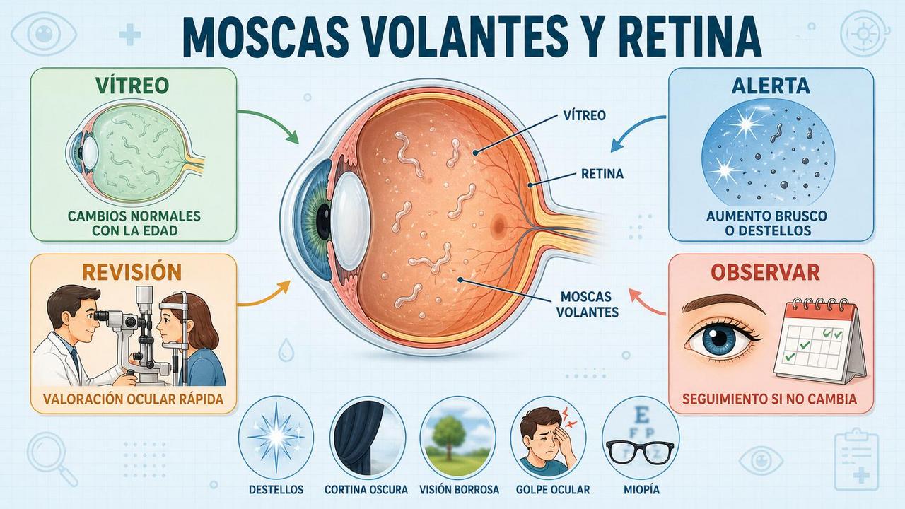 Vítreo, señales de alarma, revisión y seguimiento explican cuándo preocuparse.