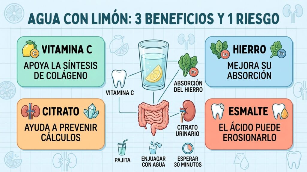 Agua con limón y sus 3 beneficios más importantes