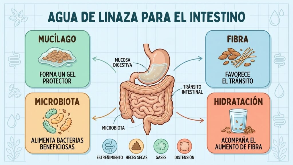 Agua de linaza en ayunas y el cambio que puede notar tu intestino
