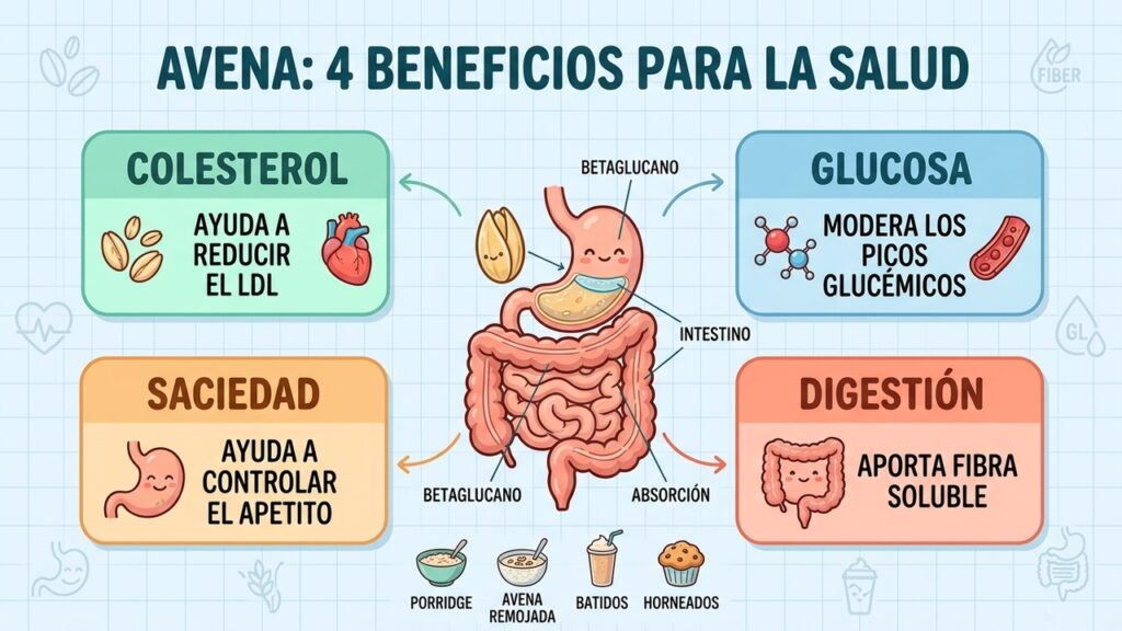 Avena diaria y sus efectos sobre el colesterol y el peso