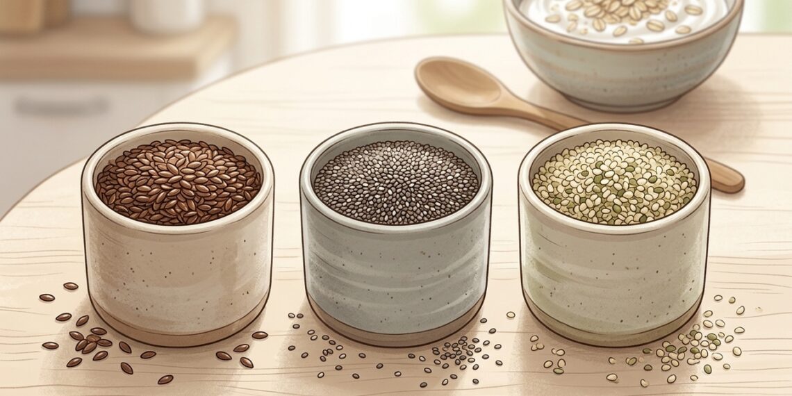 3 pequeñas semillas que son una buena fuente de omega-3 vegetal para el corazón