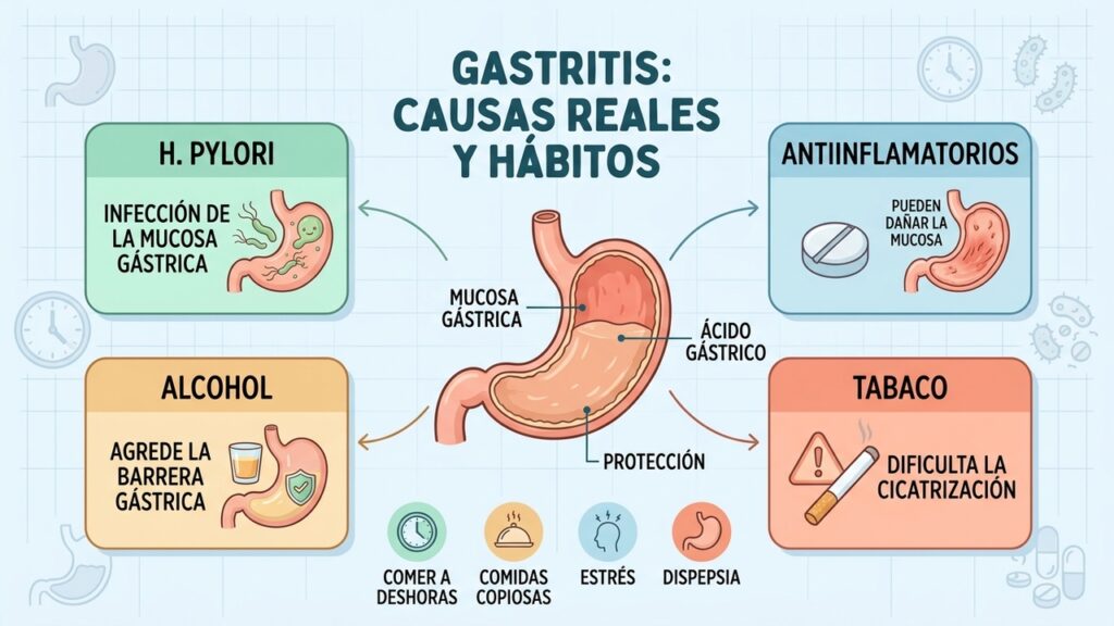 El hábito al comer que muchos culpan por la gastritis