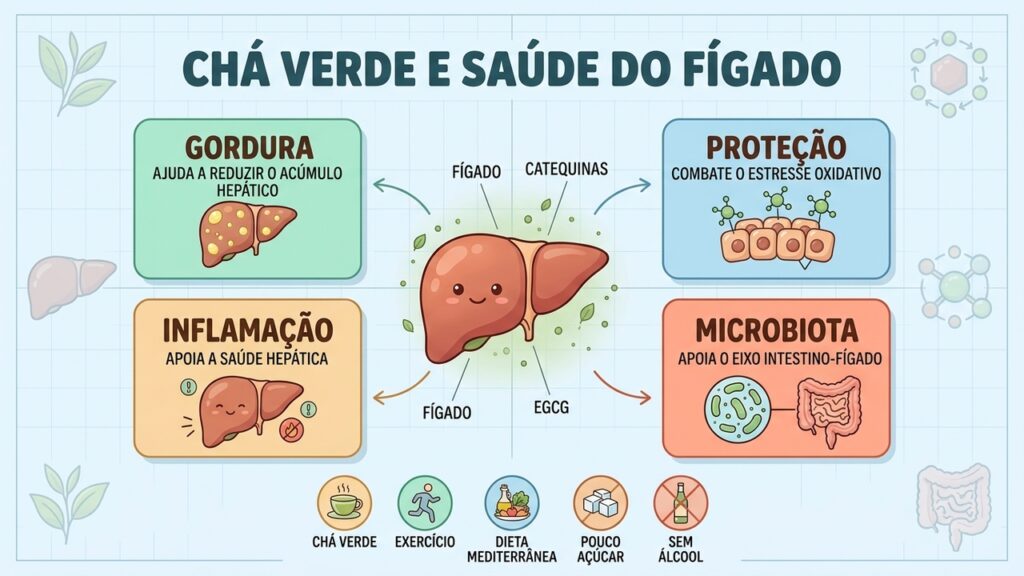El té verde puede ayudar a reducir la grasa del hígado