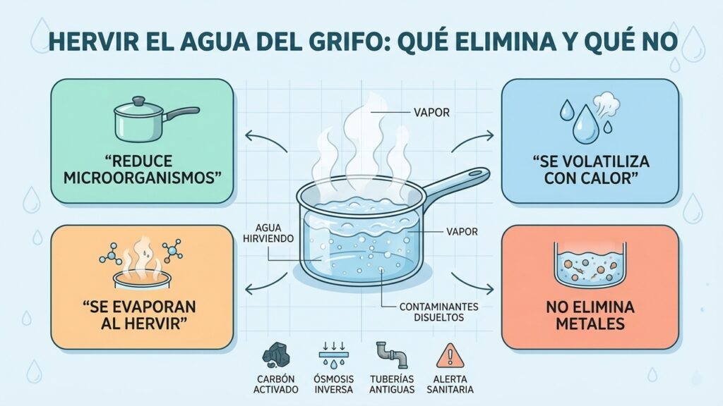 Lo que realmente ocurre al hervir el agua del grifo
